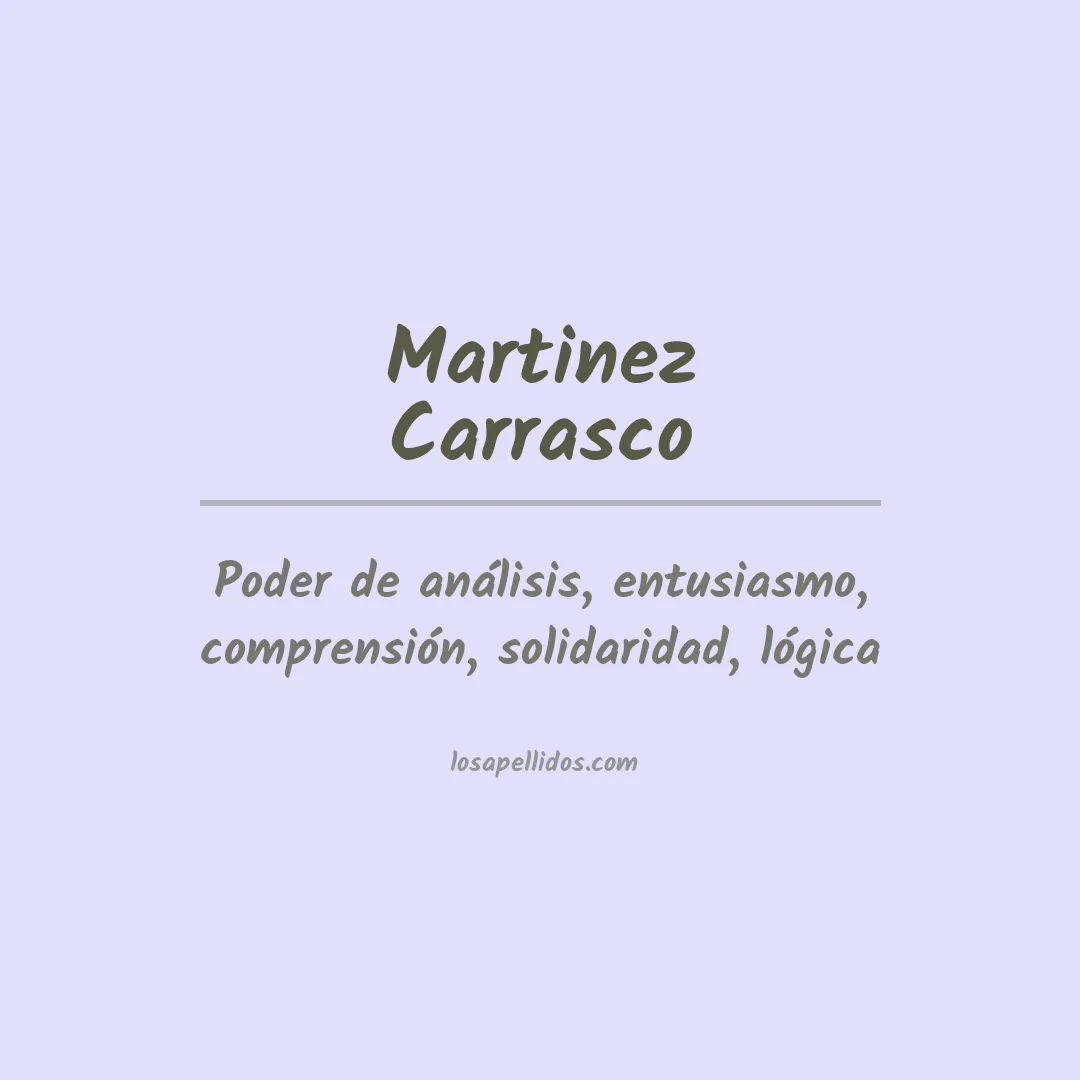 Apellido Martinez carrasco