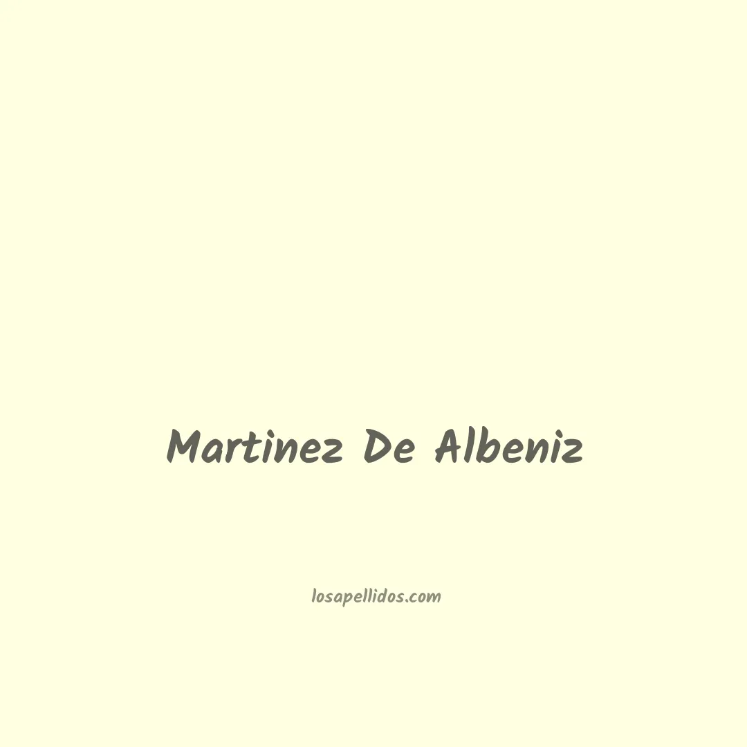 Martinez de albeniz en chino
