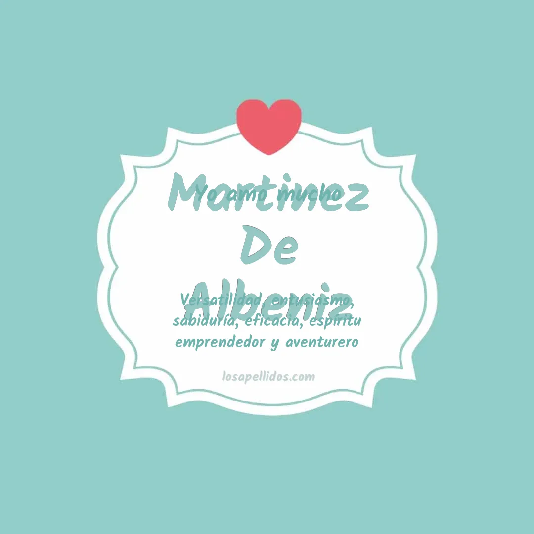 Yo amo mucho Martinez de albeniz
