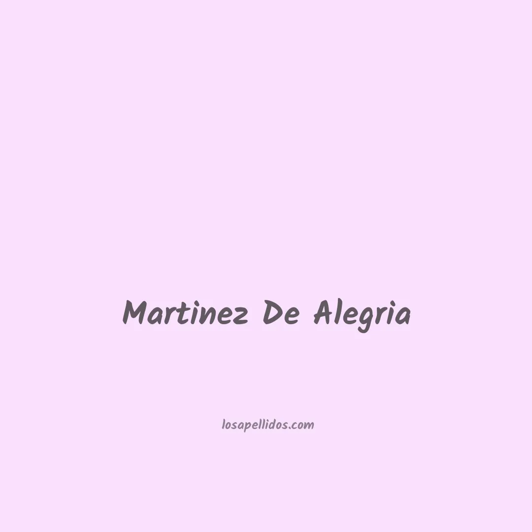 Martinez de alegria en chino