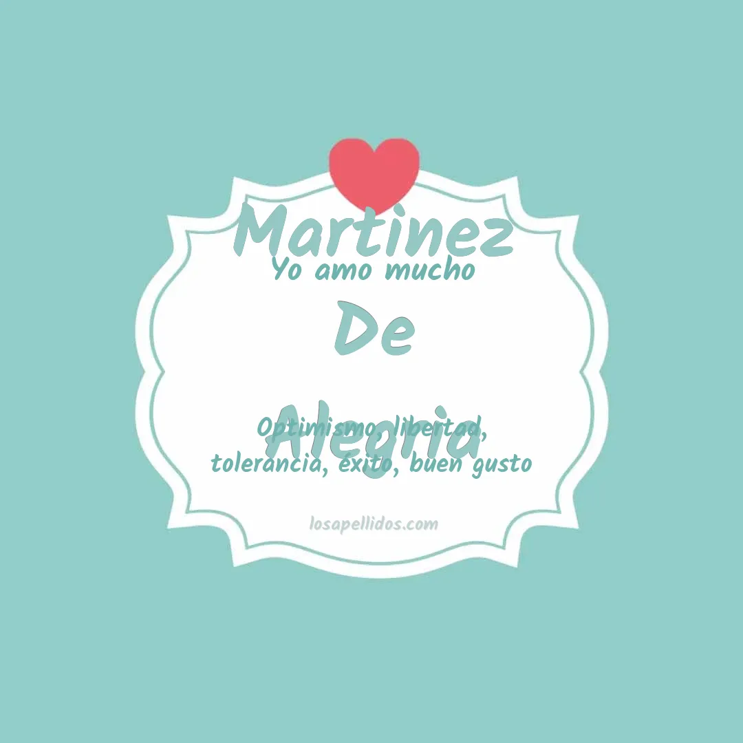 Yo amo mucho Martinez de alegria