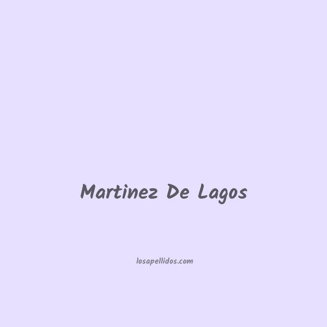 Martinez de lagos en chino