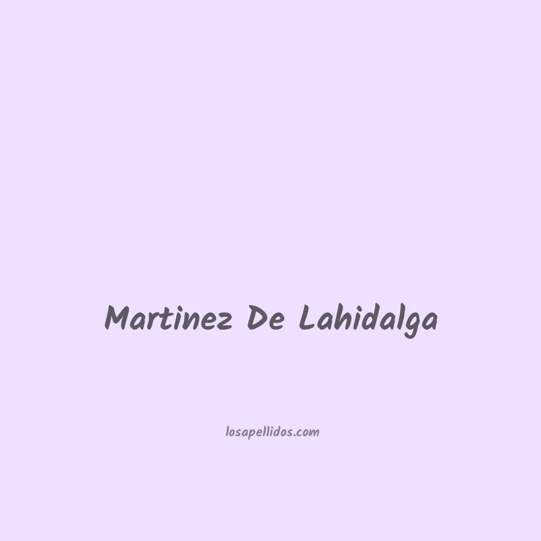 Martinez de lahidalga en chino