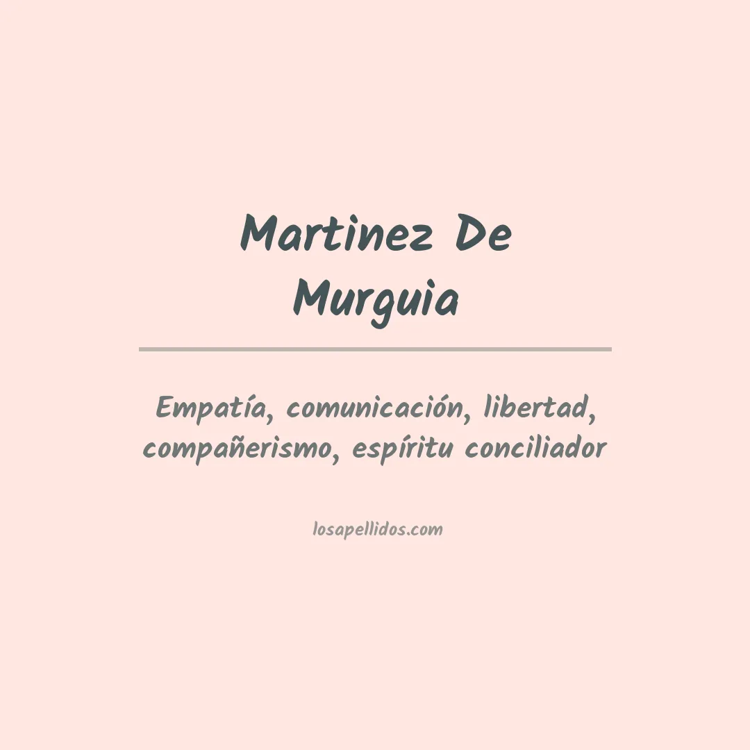 Significado del Apellido Martinez de murguia