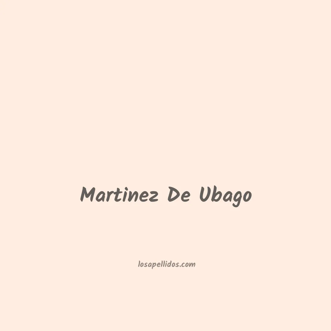 Martinez de ubago en chino