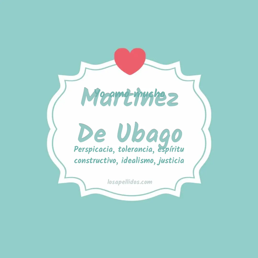 Yo amo mucho Martinez de ubago
