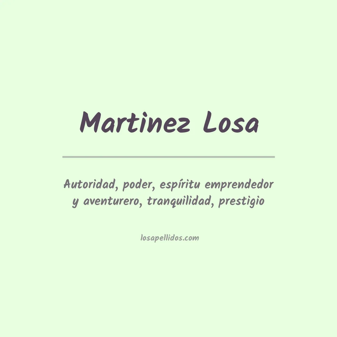 Significado del Apellido Martinez losa