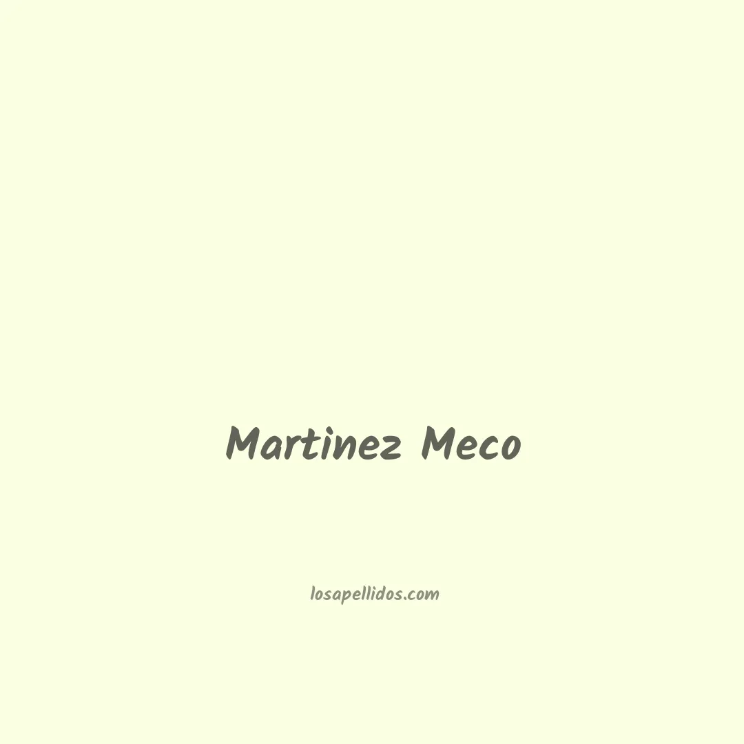 Martinez meco en chino