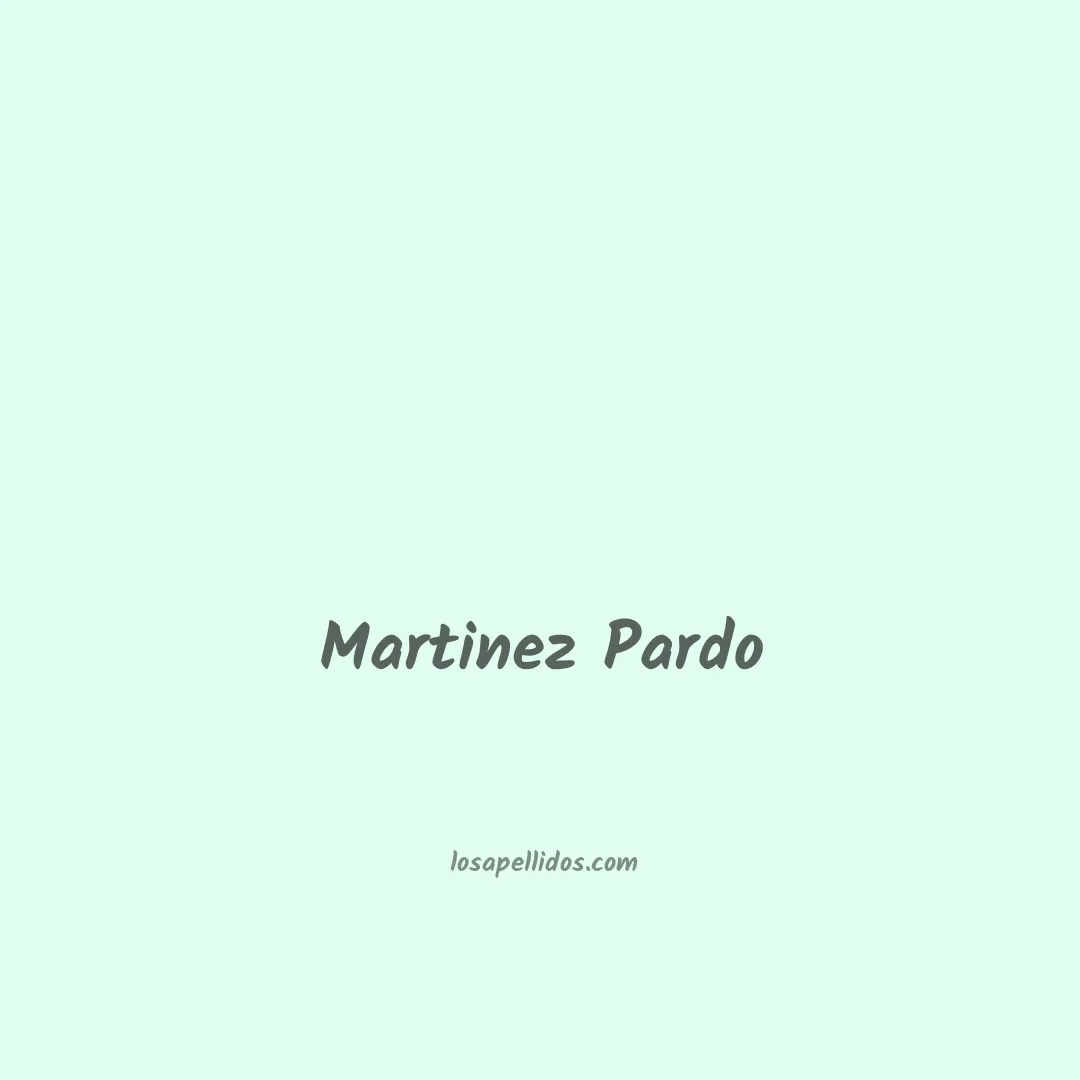 Martinez pardo en chino