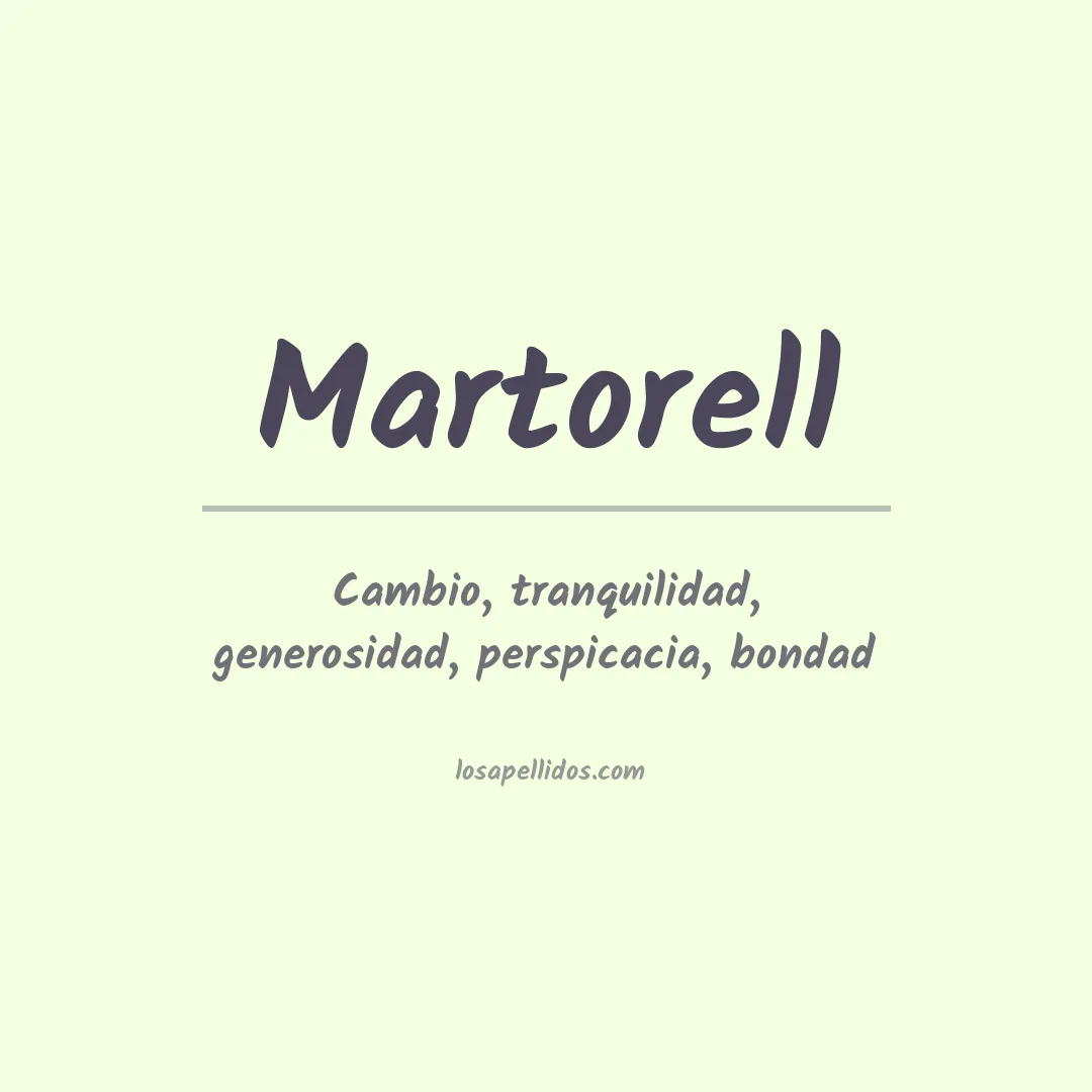 Apellido Martorell