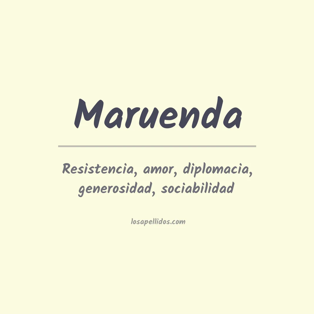 Apellido Maruenda