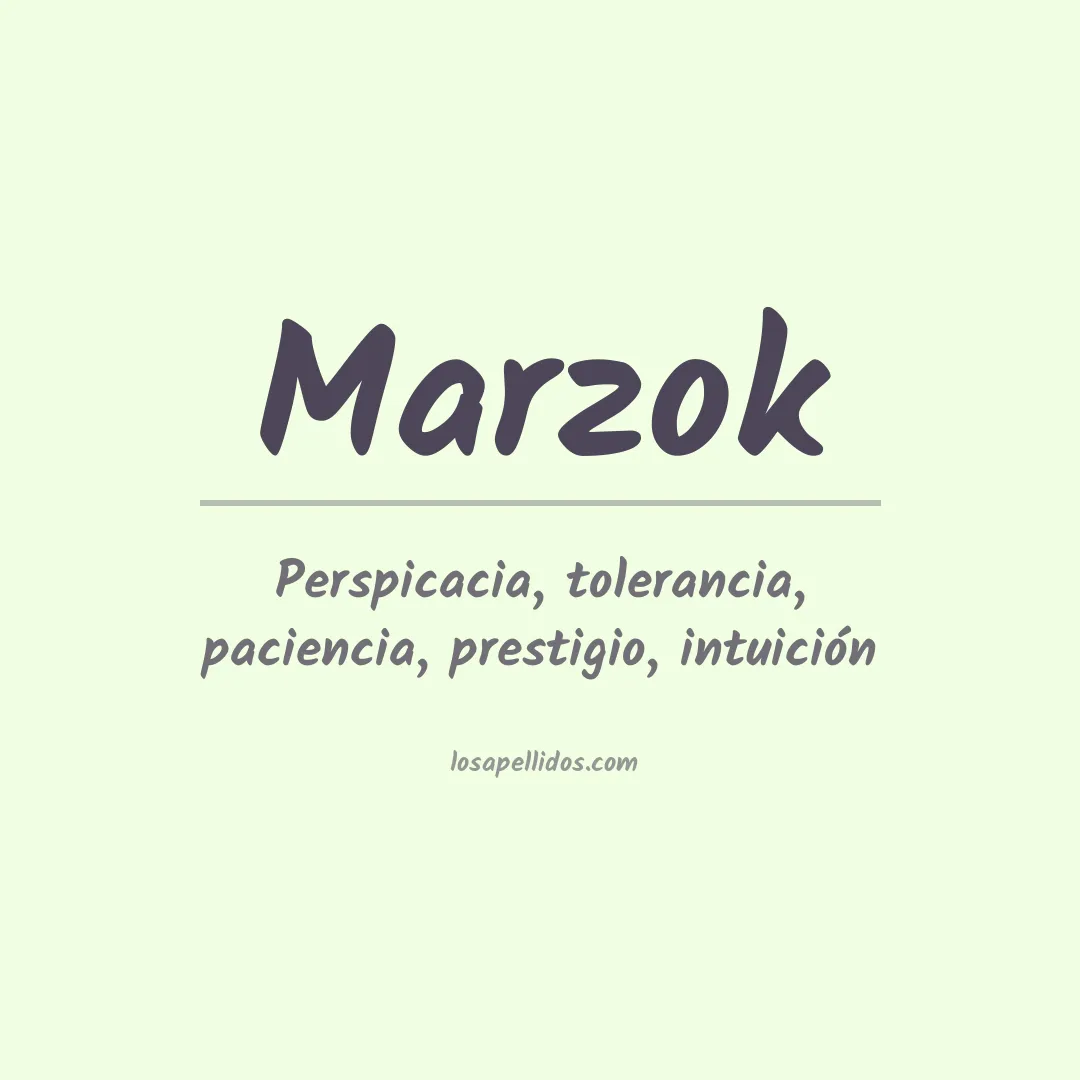 Apellido Marzok