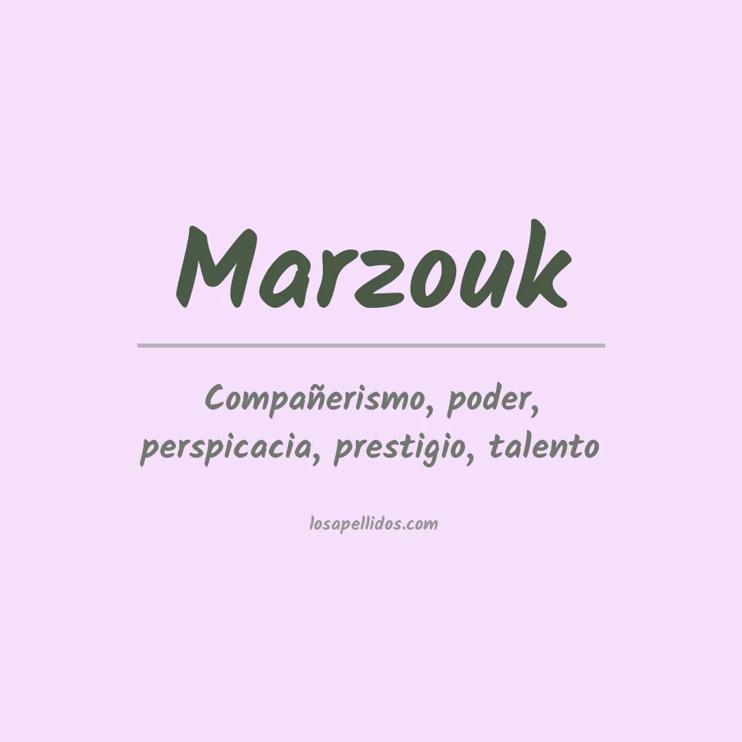 Apellido Marzouk