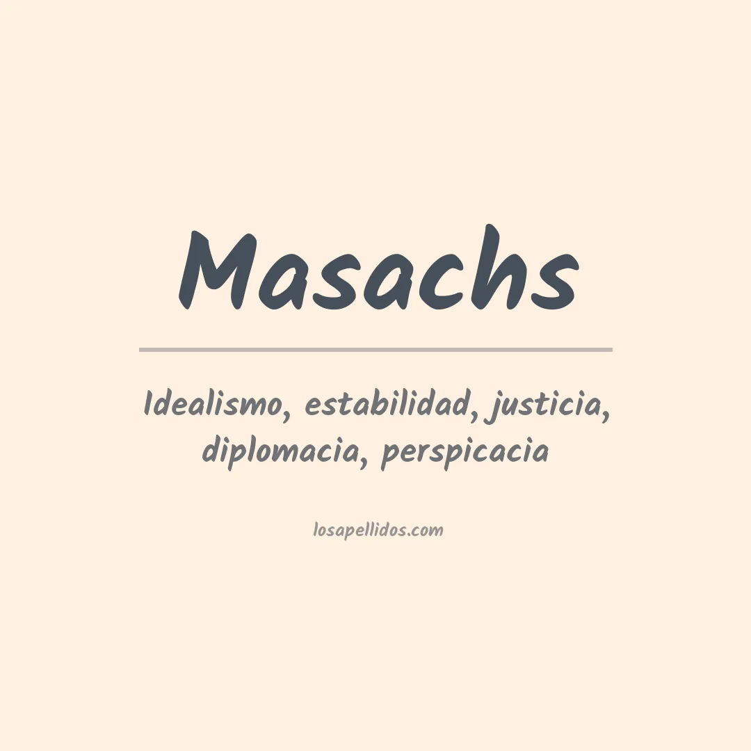 Apellido Masachs