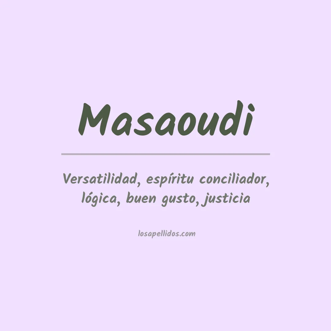 Apellido Masaoudi