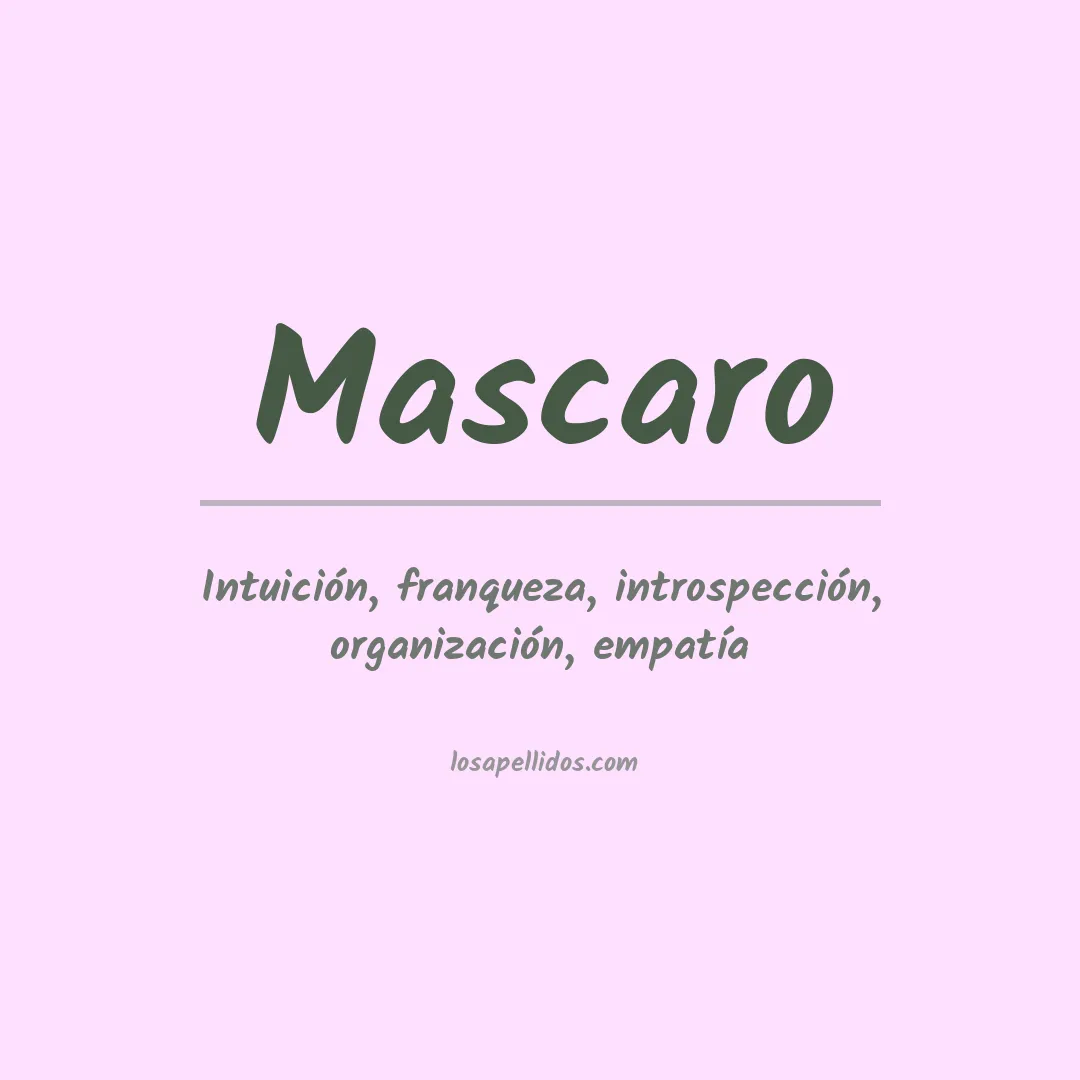 Apellido Mascaró