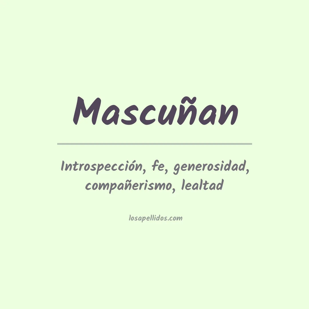 Apellido Mascuñan