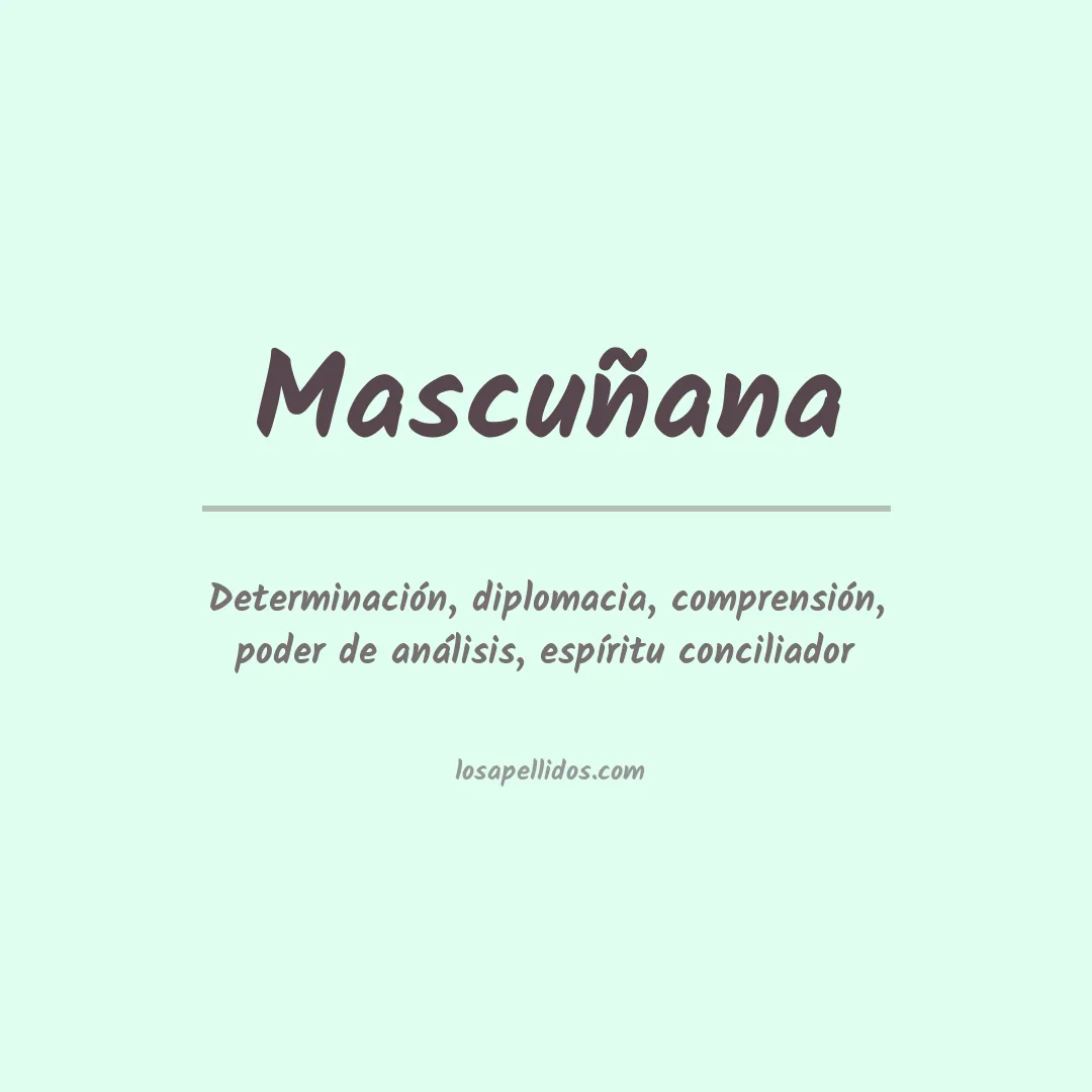 Apellido Mascuñana