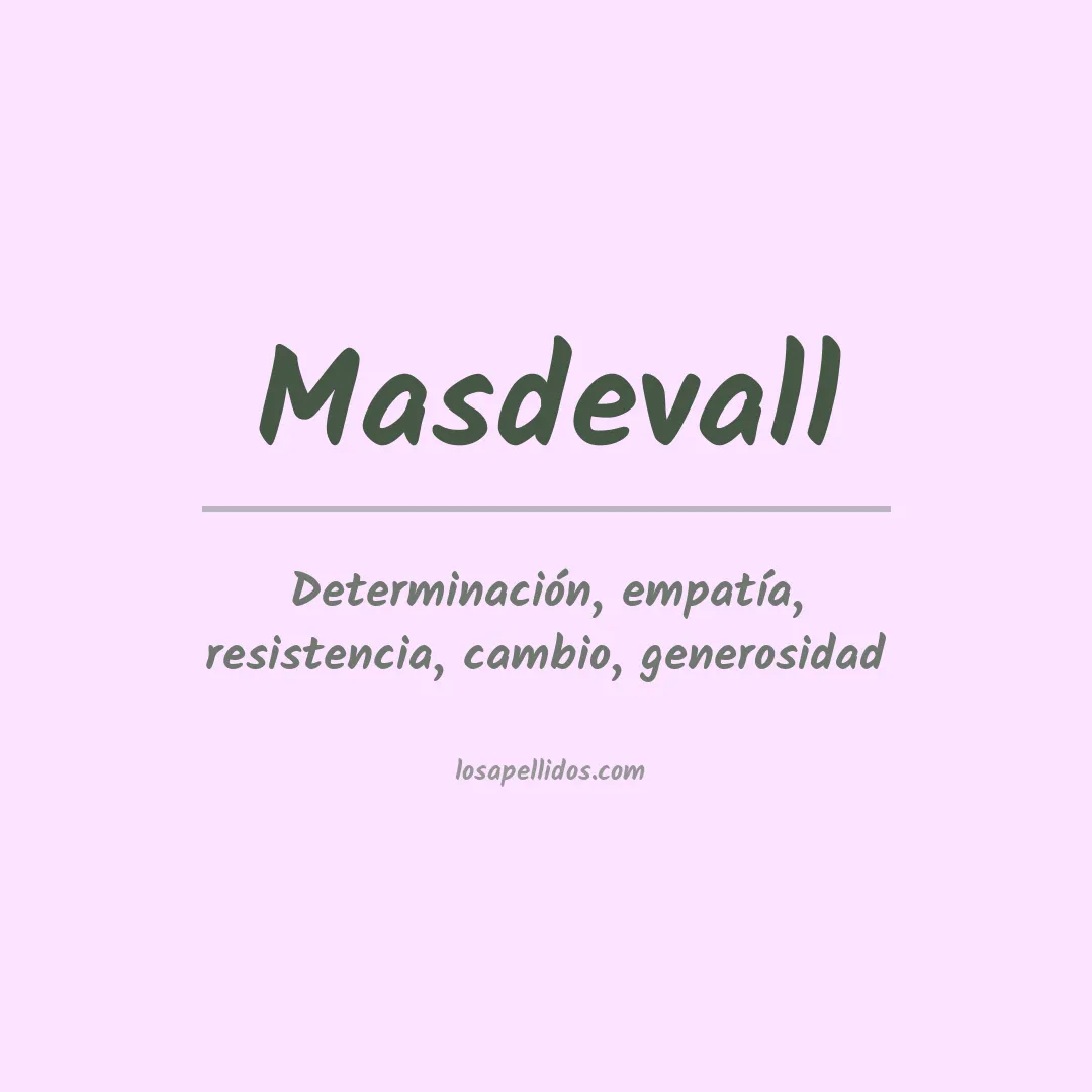 Apellido Masdevall
