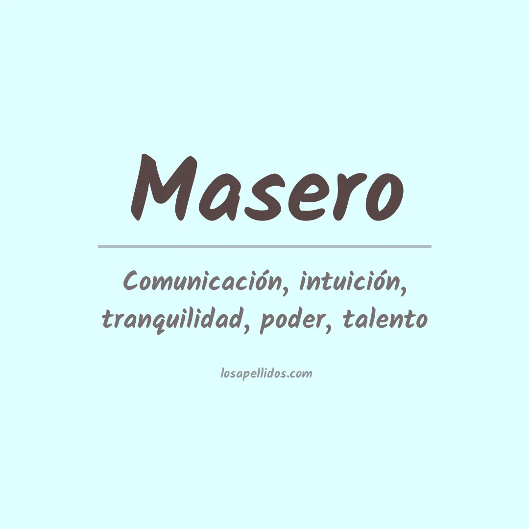 Apellido Masero