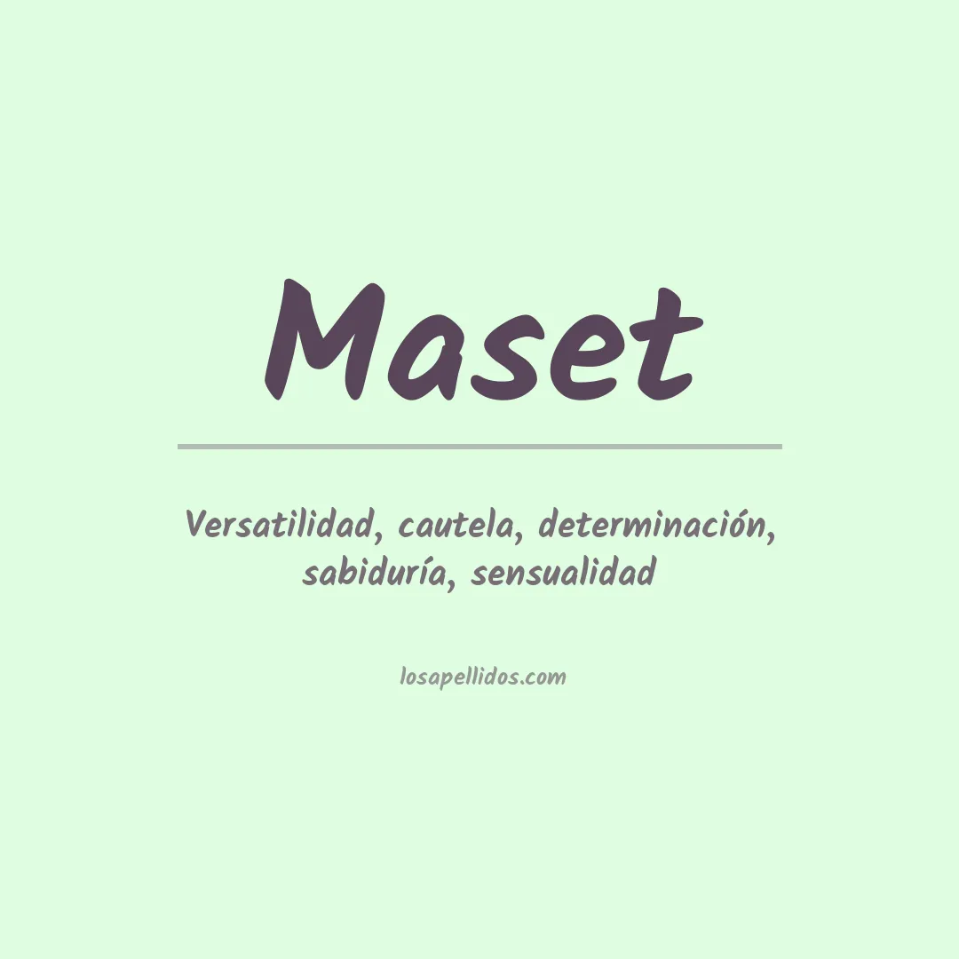 Apellido Maset