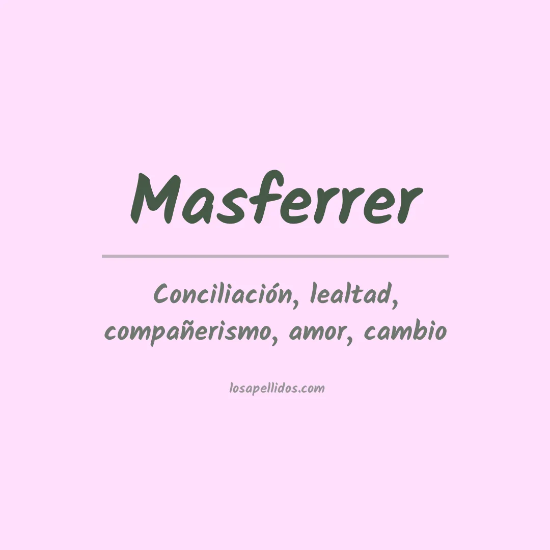 Apellido Masferrer