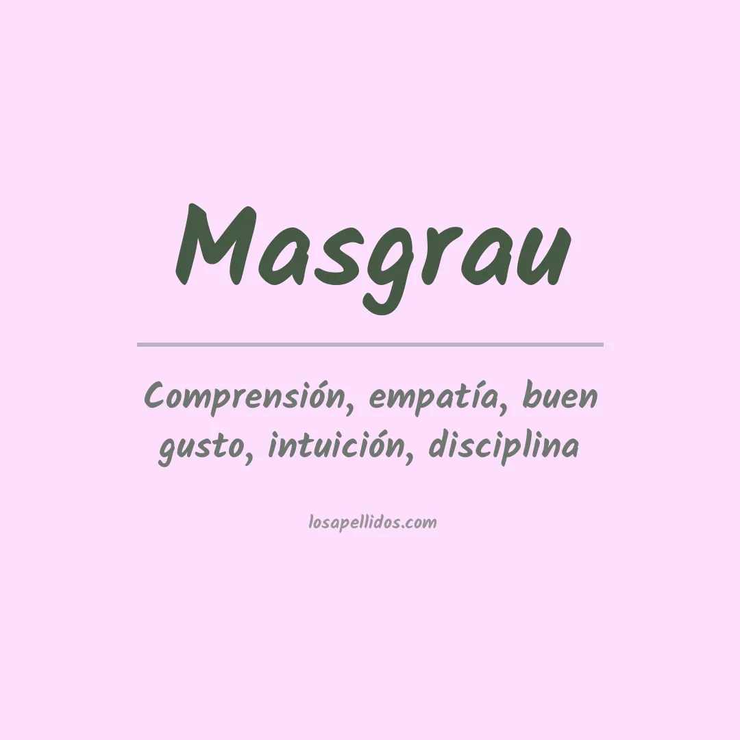 Apellido Masgrau