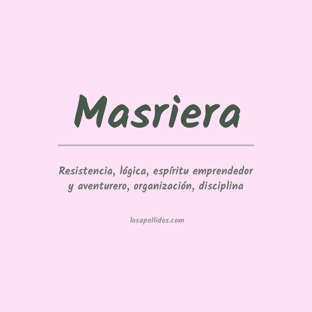 Apellido Masriera