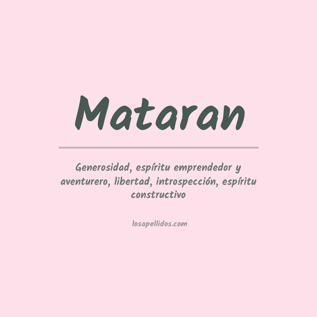 Apellido Mataran