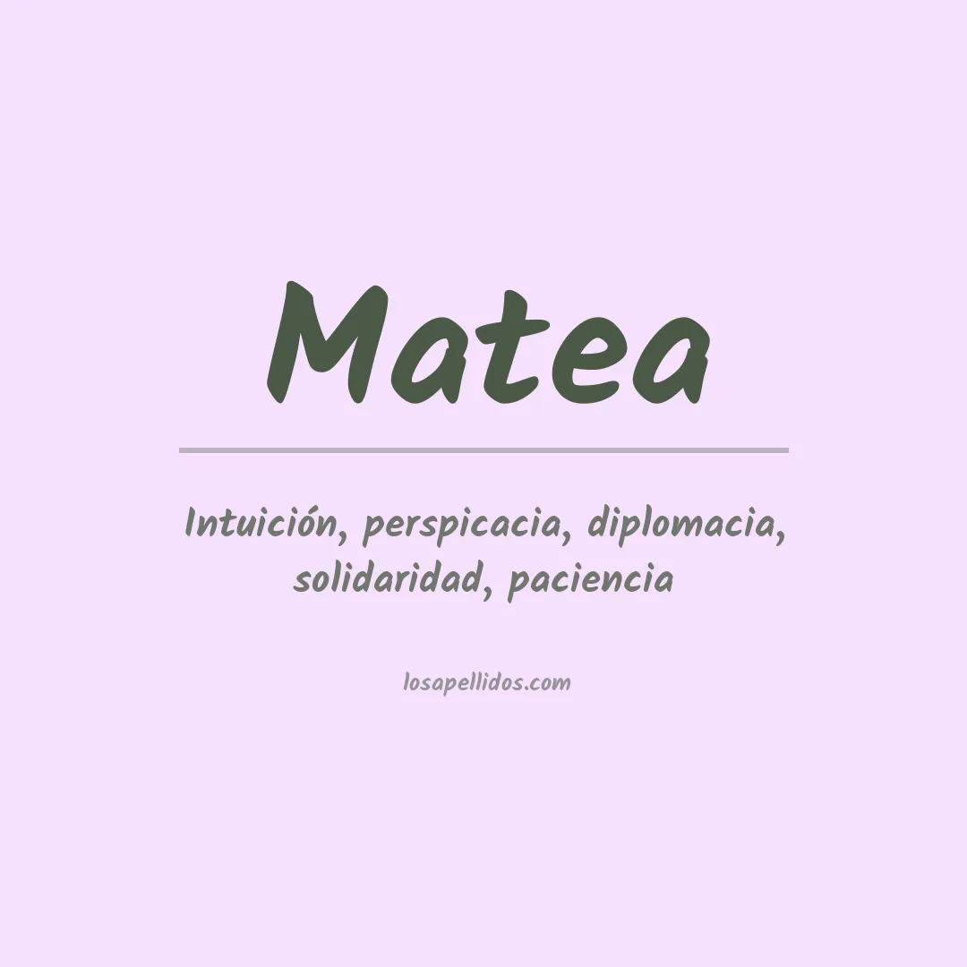 Apellido Matea