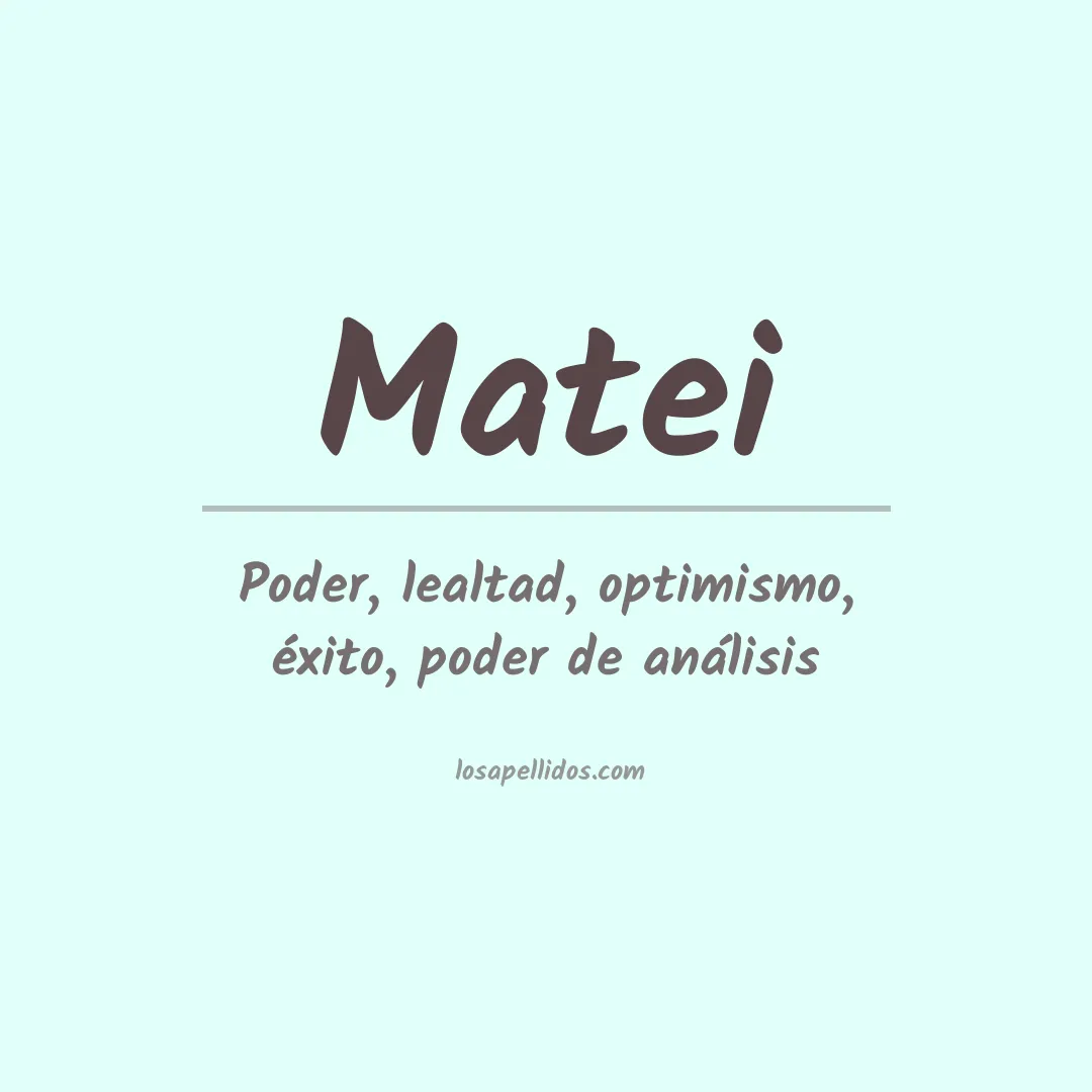 Apellido Matei