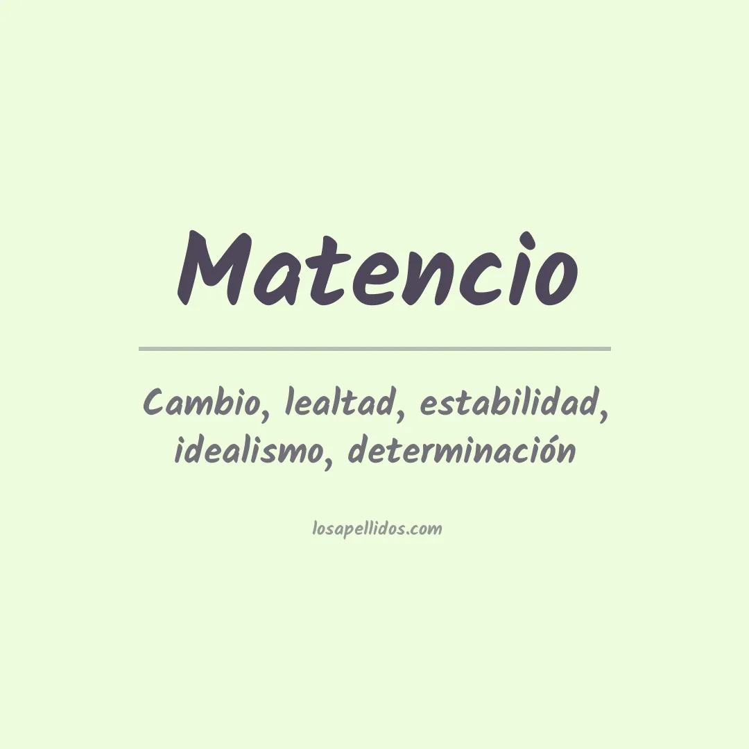 Apellido Matencio