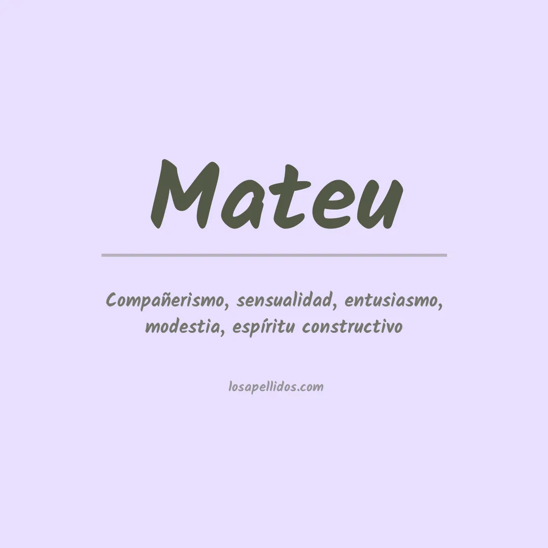 Apellido Mateu