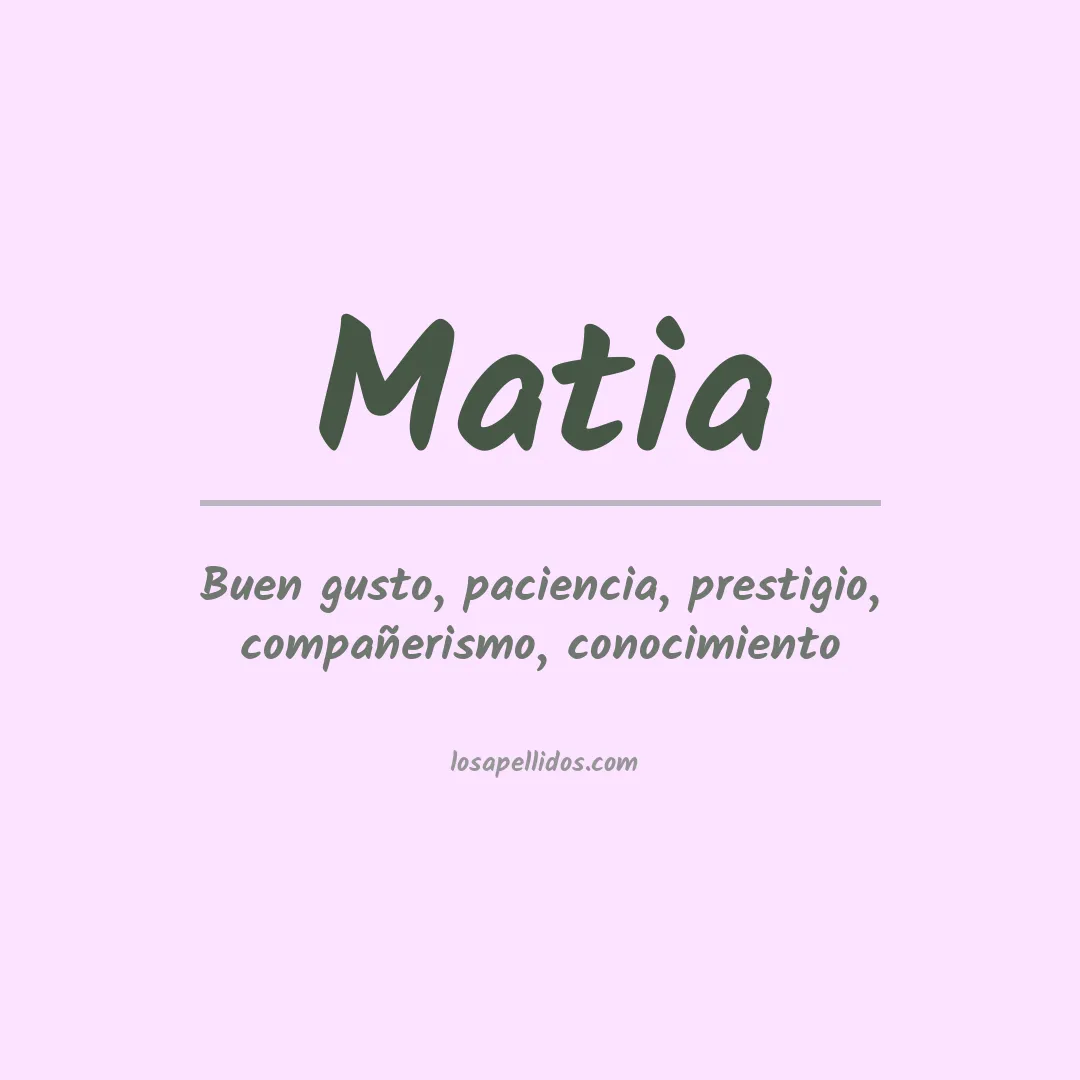 Apellido Matia