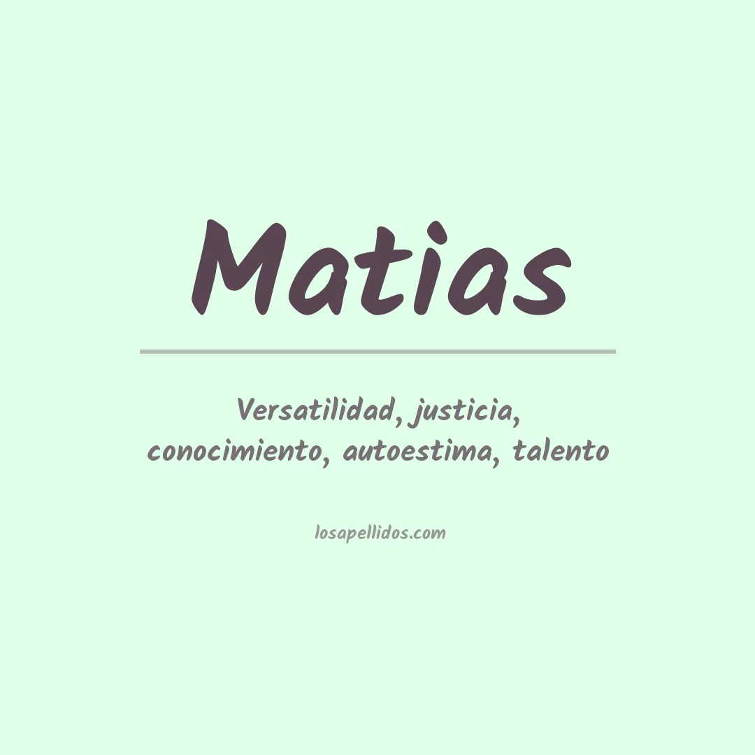 Apellido Matias