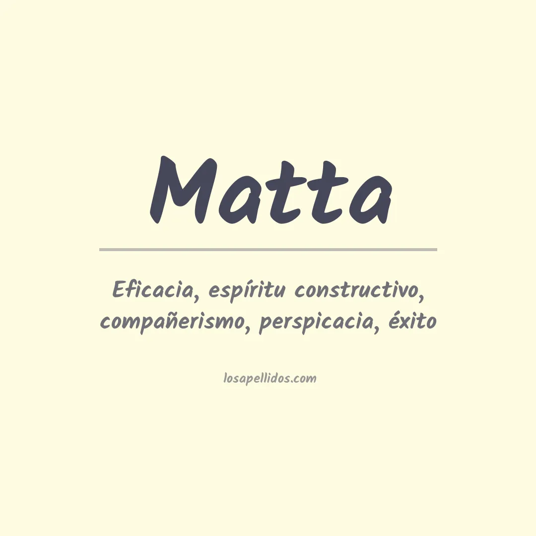 Apellido Matta