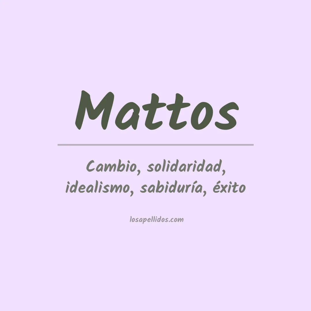 Apellido Mattos