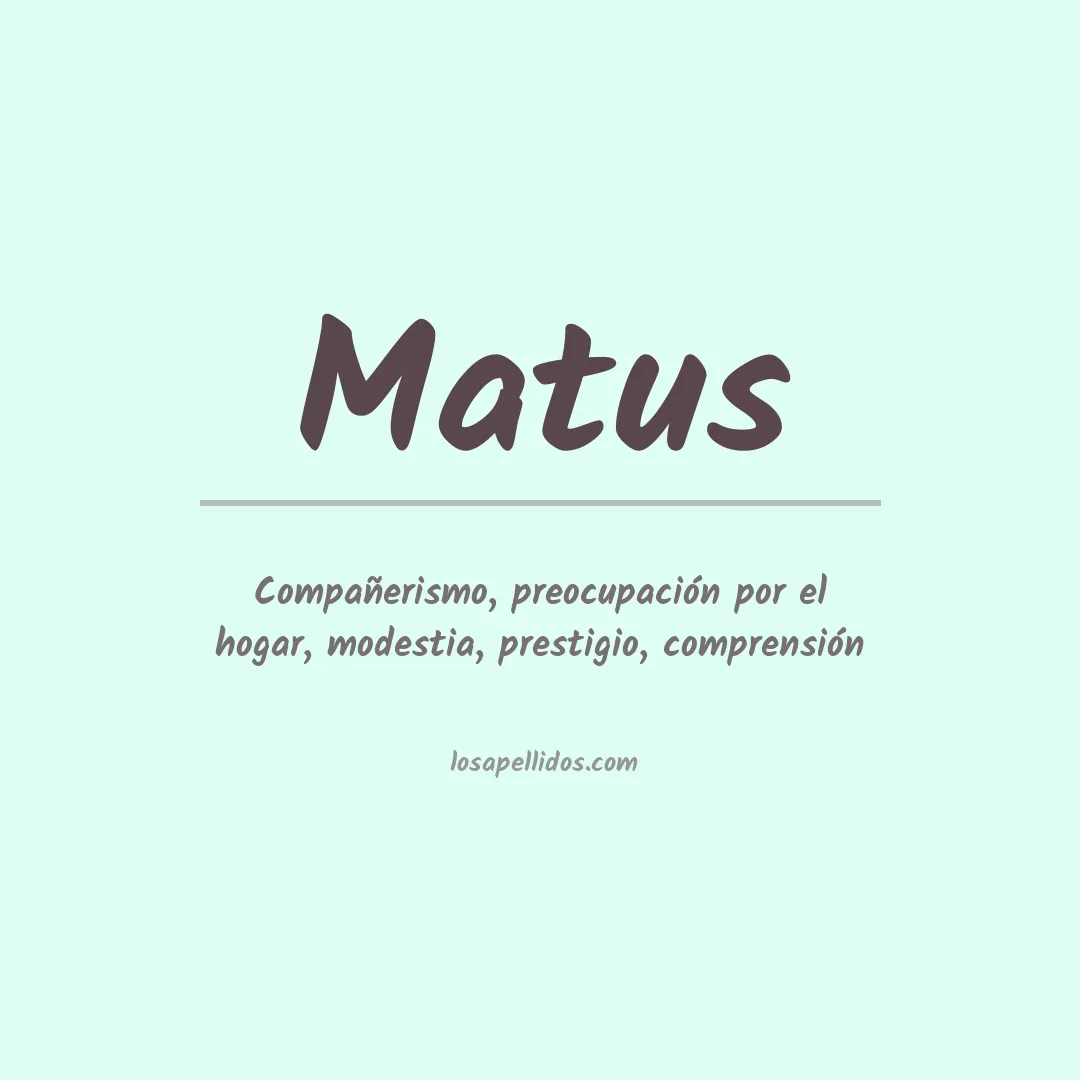 Apellido Matus