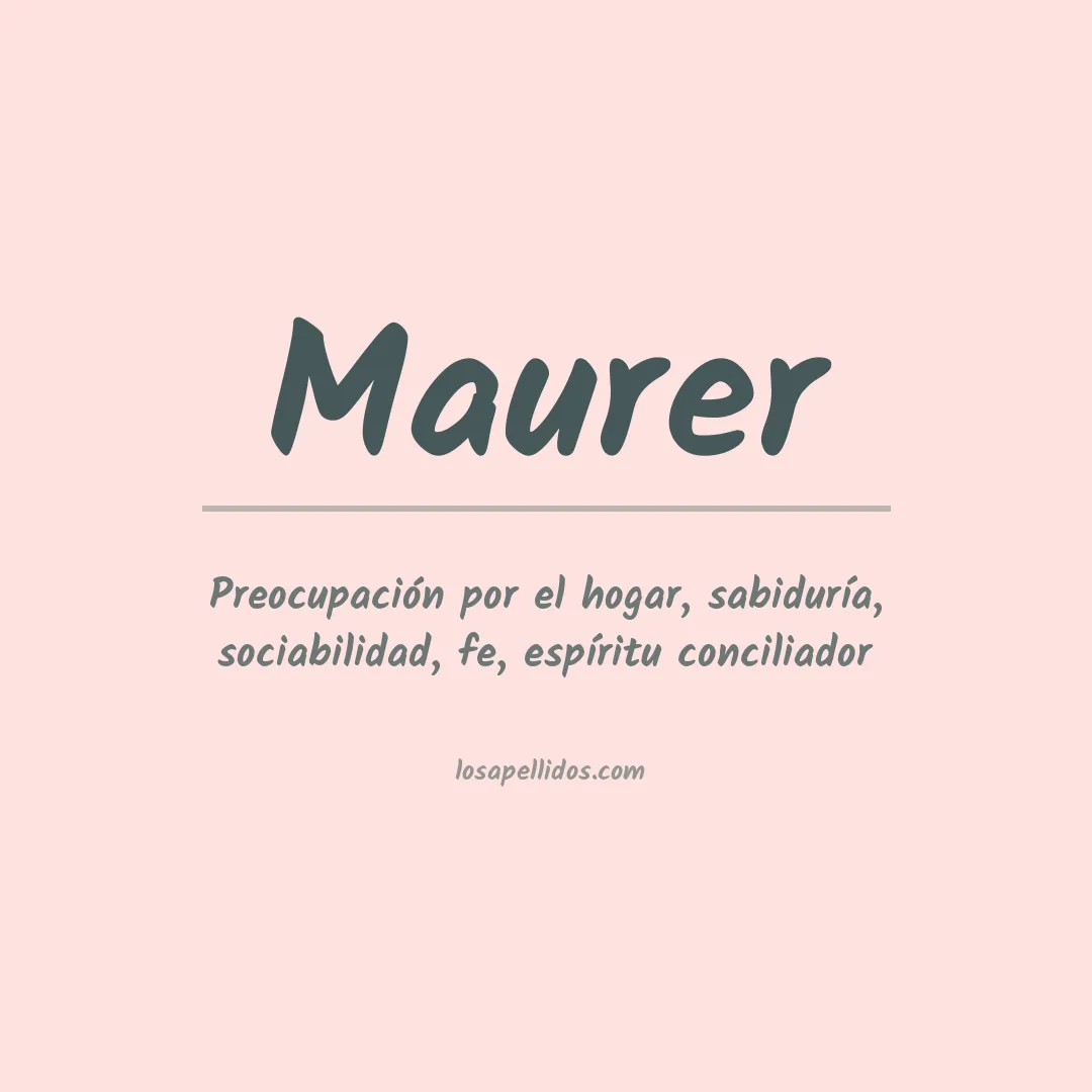 Apellido Maurer