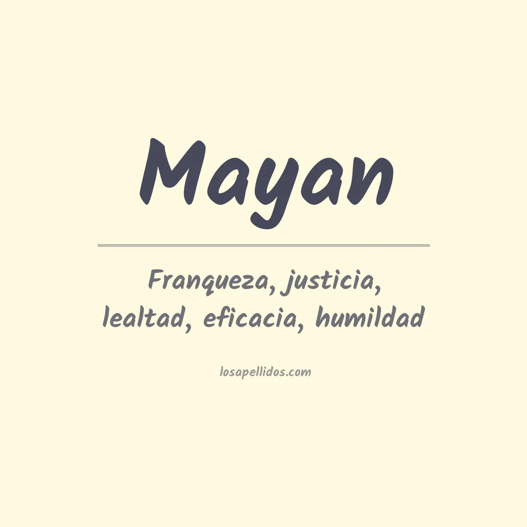 Apellido Mayan