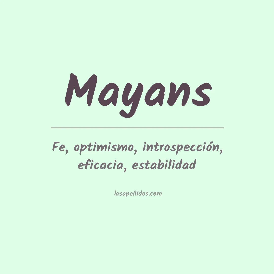 Apellido Mayans