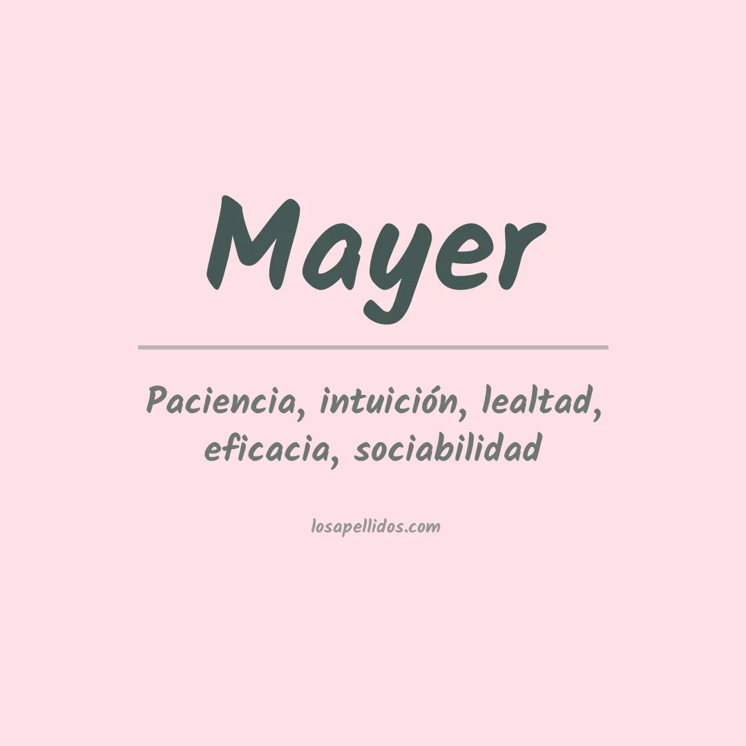 Apellido Mayer