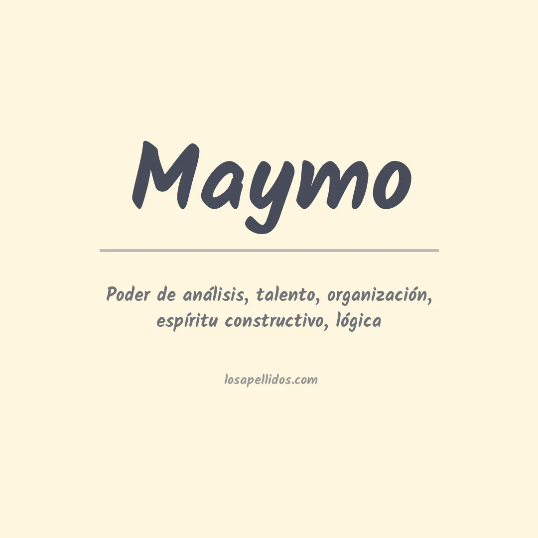 Apellido Maymo