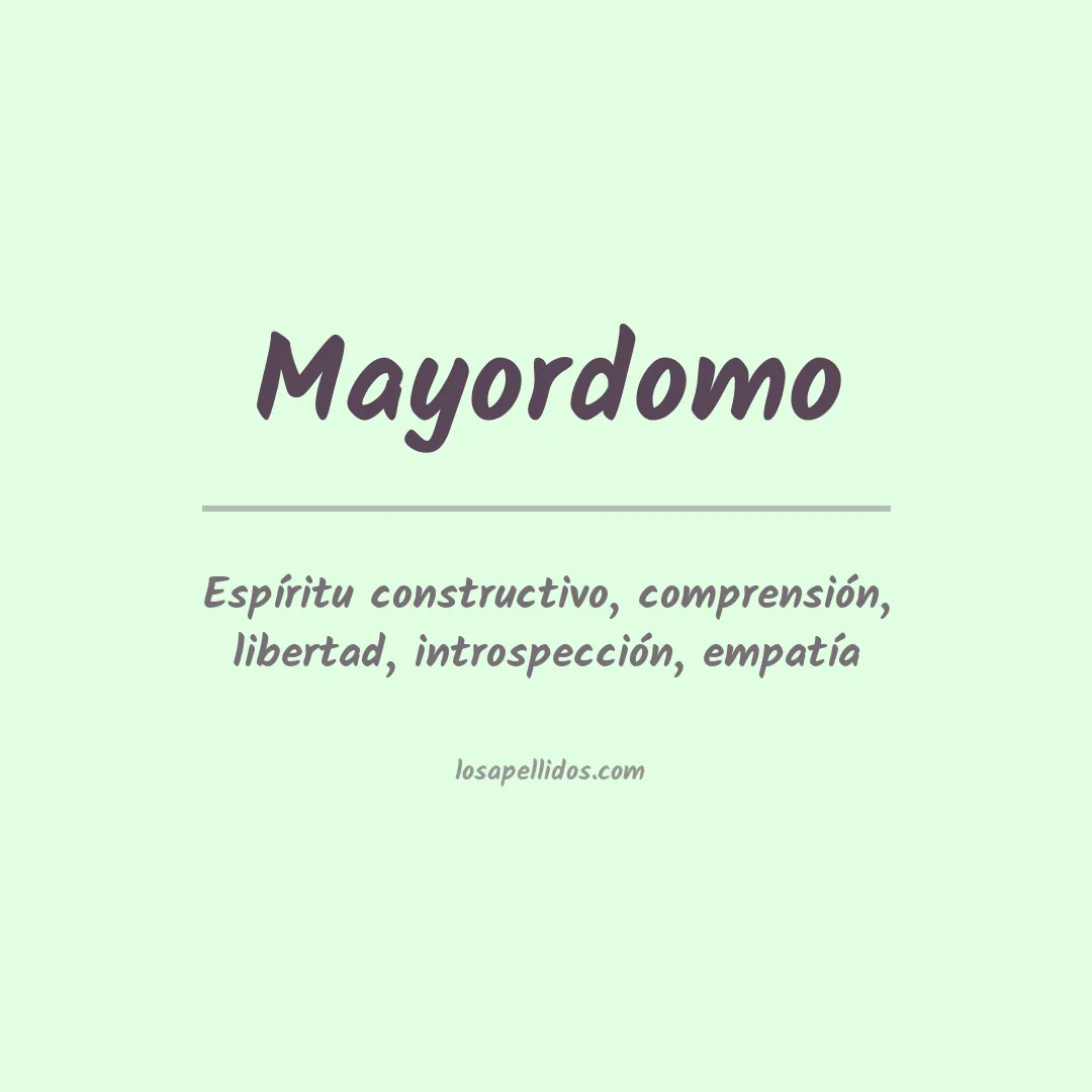 Apellido Mayordomo