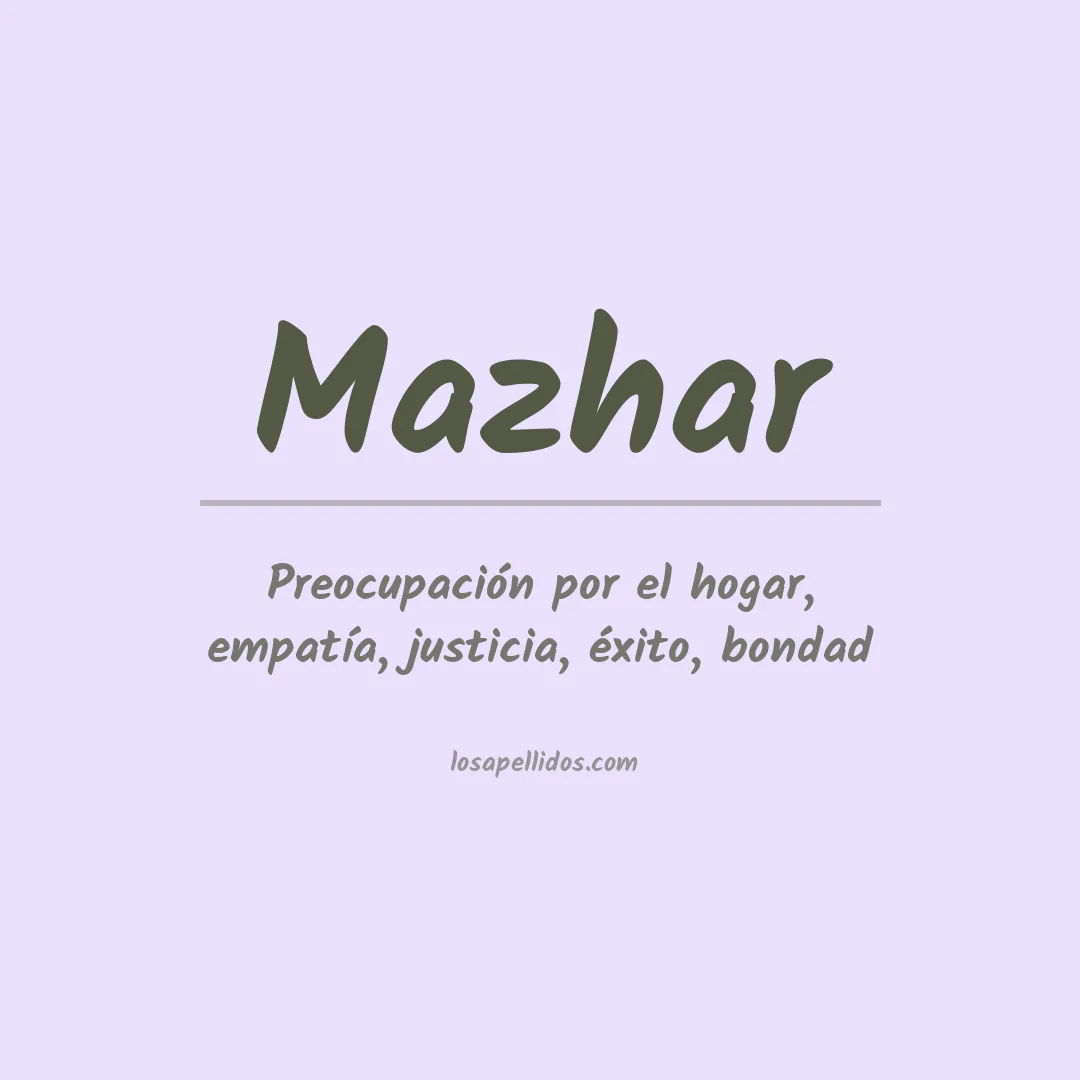 Apellido Mazhar