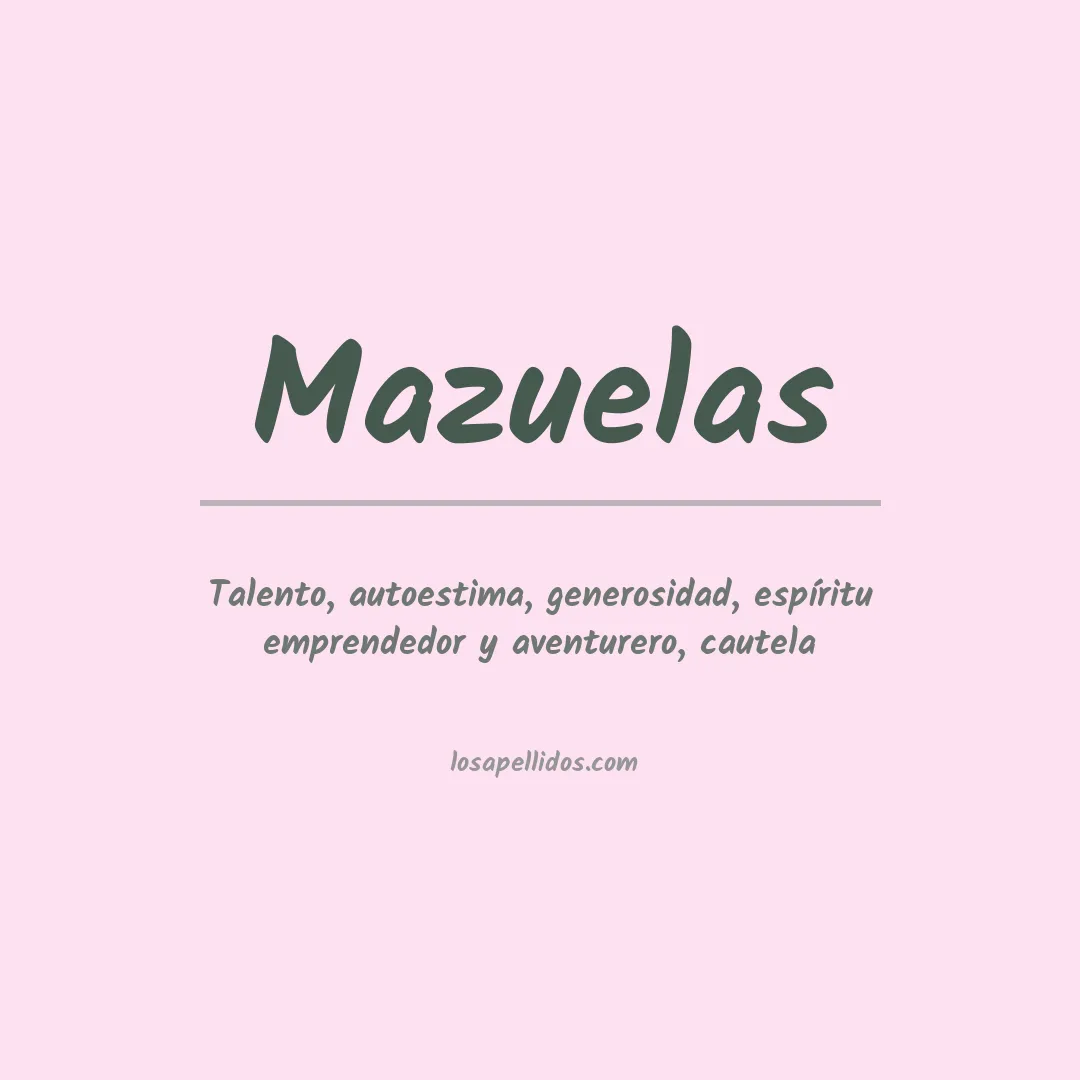 Apellido Mazuelas