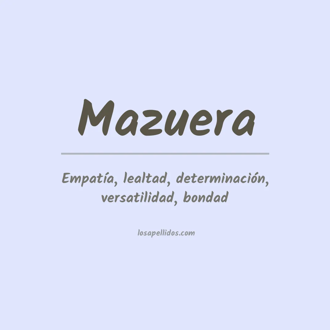 Apellido Mazuera