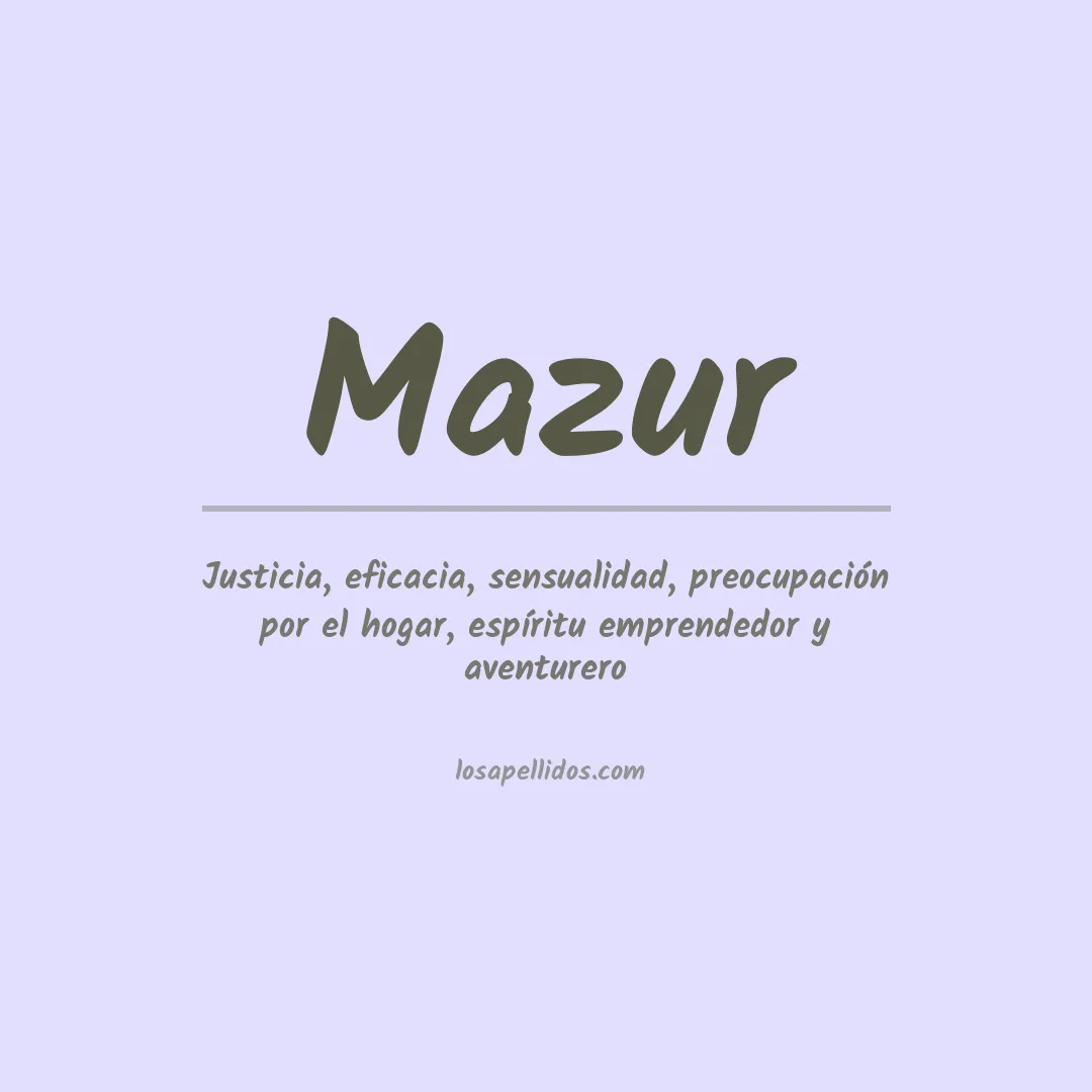 Apellido Mazur