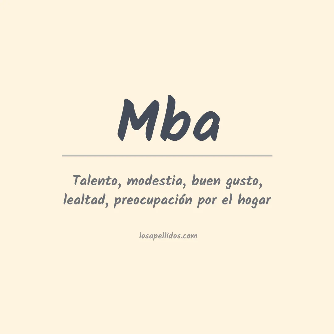 Apellido Mba