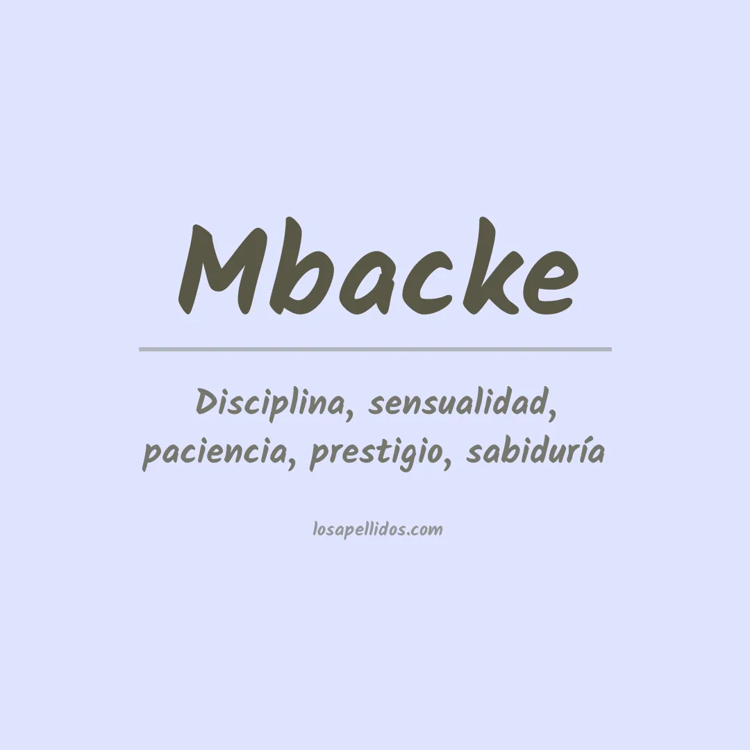 Apellido Mbacke